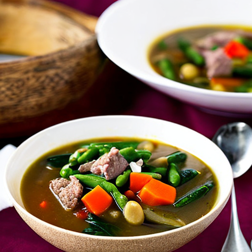 Soup with Italian Lamb, Beans and Silverbeet